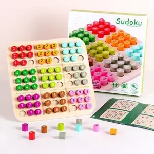 Wooden Sudoku Puzzle Game